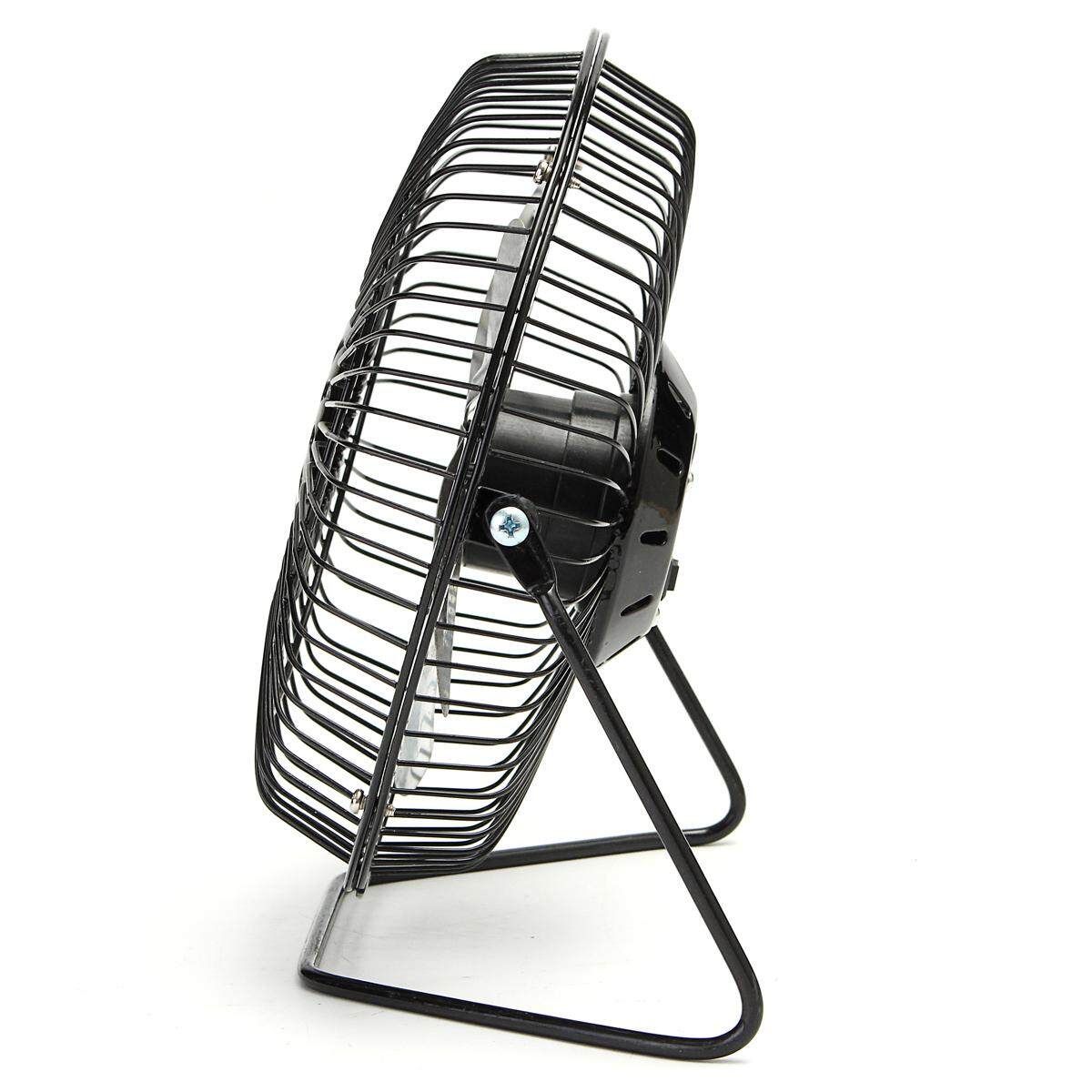 8inch USB Iron Fan For 5W Powered Solar Panel Outdoor Home Cooling Camping Laptop