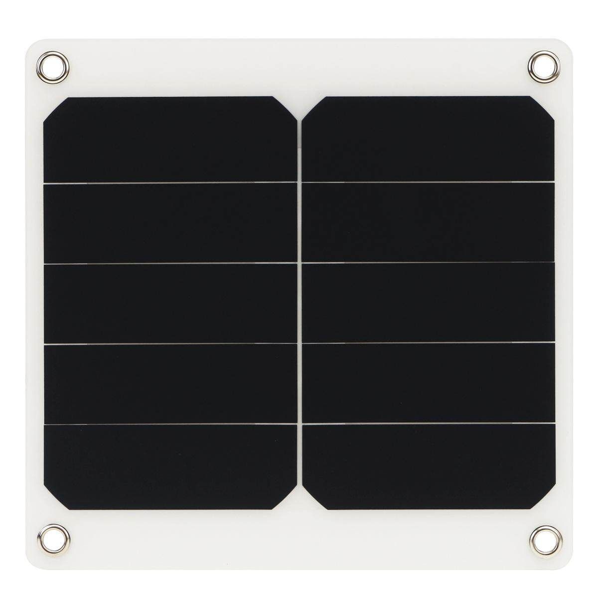 8inch USB Iron Fan For 5W Powered Solar Panel Outdoor Home Cooling Camping Laptop