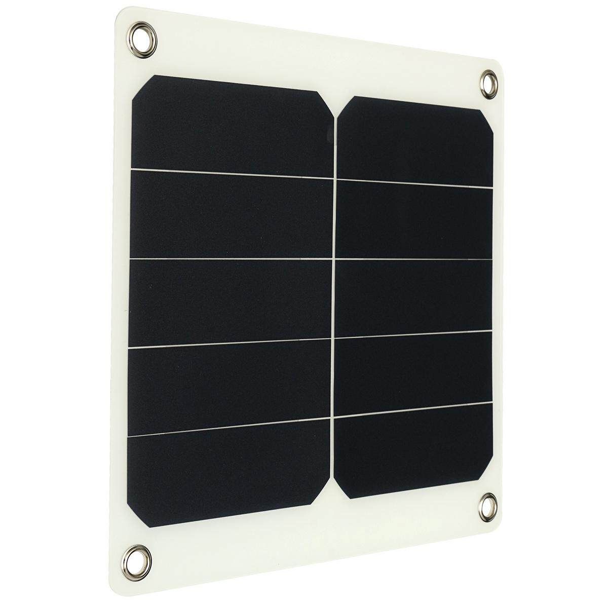 8inch USB Iron Fan For 5W Powered Solar Panel Outdoor Home Cooling Camping Laptop
