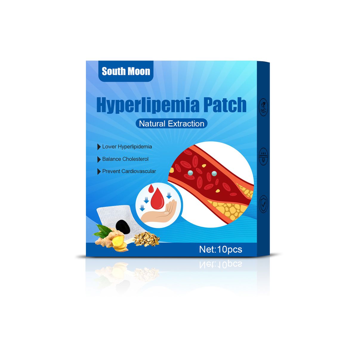 10Pcs Hyperlipemia Patch Lower Blood Pressure Plaster
