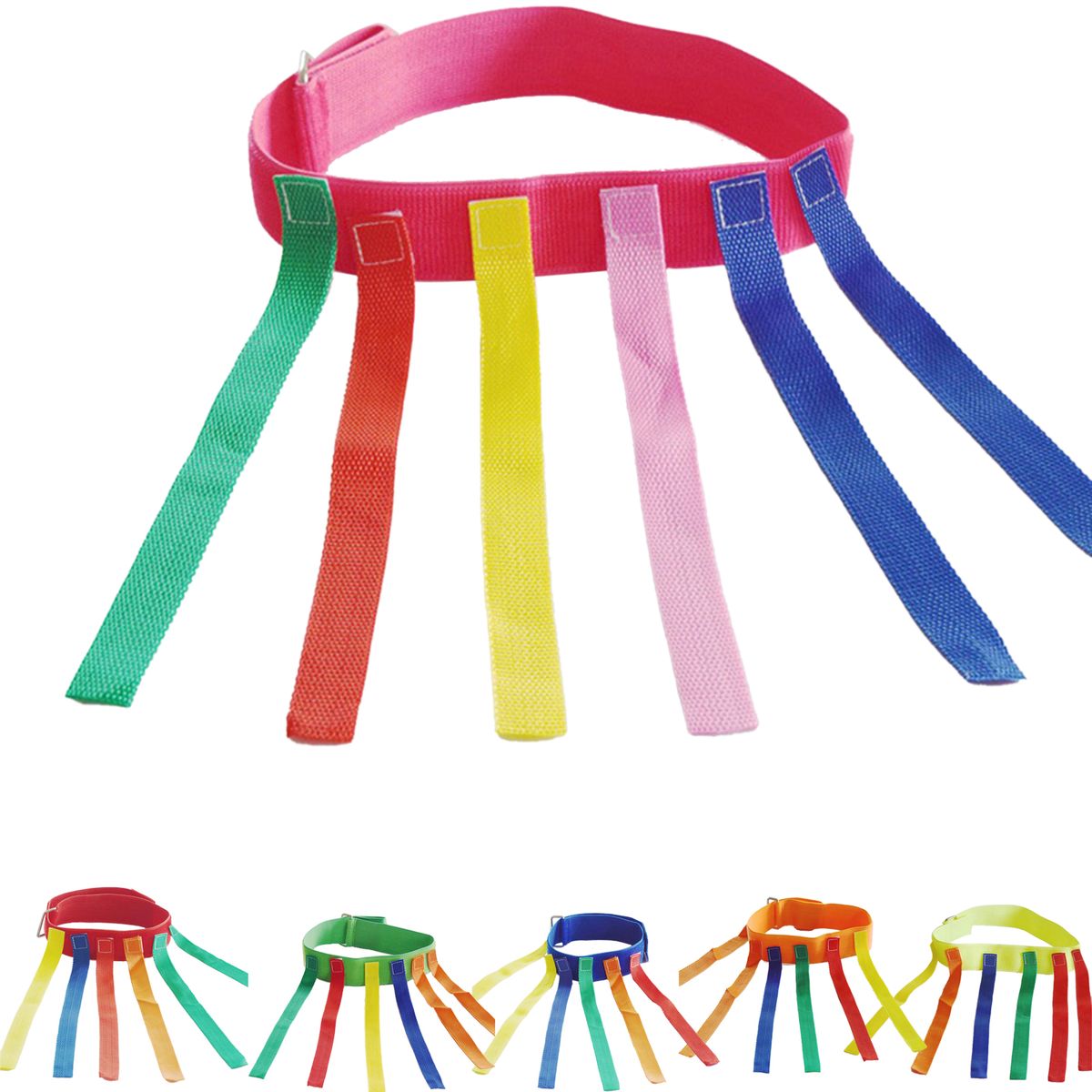Sticky Tail Vest Toy Flexible Buckle Design Adjustable-Red