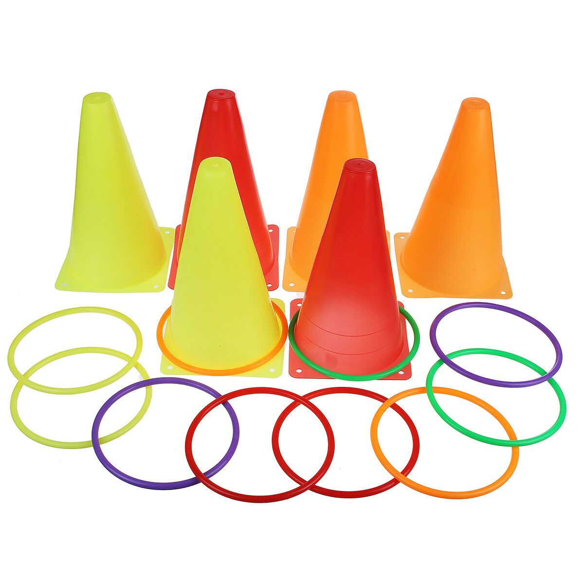 3 In 1 Cone Bean Bags Ring Toss Game Traffic Throw Hoop Family Outdoor Games Children's Toy