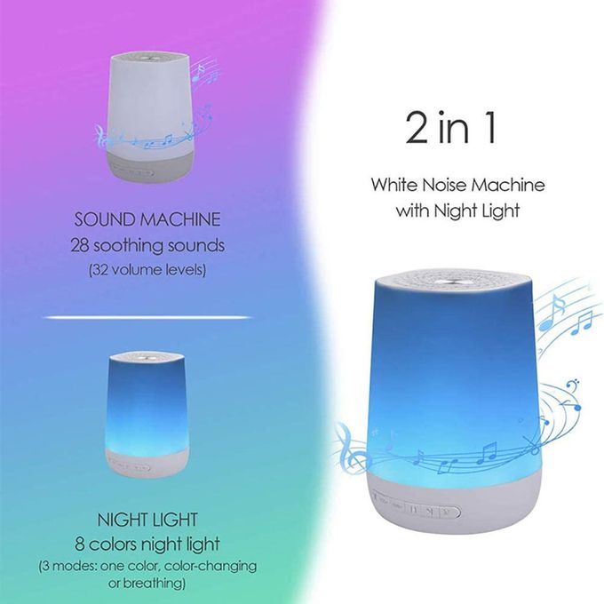 Adults Baby White Noise Sound Machine Sleep Machine Night Silver Base
