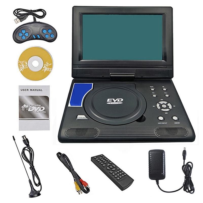 US Plug 9.8Inch Portable Mobile DVD EVD HD Player Supports