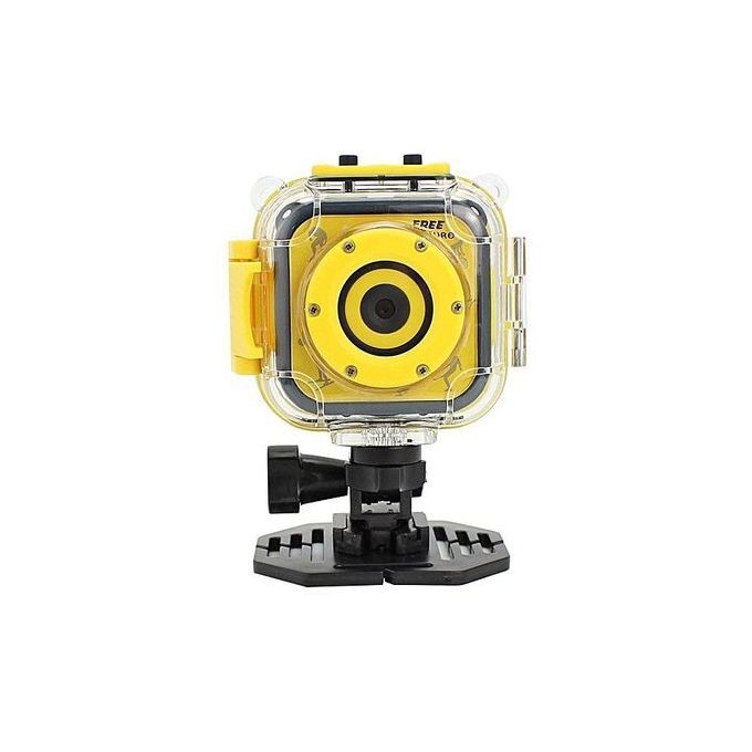 Children Kids Camera Waterproof Digital Video HD Action Camera 1080P Sports Camera Camcorder DV For Boys Girls Birthday Holiday Gift Learn Camera Toy 1.77'' LCD Screen (Yellow)