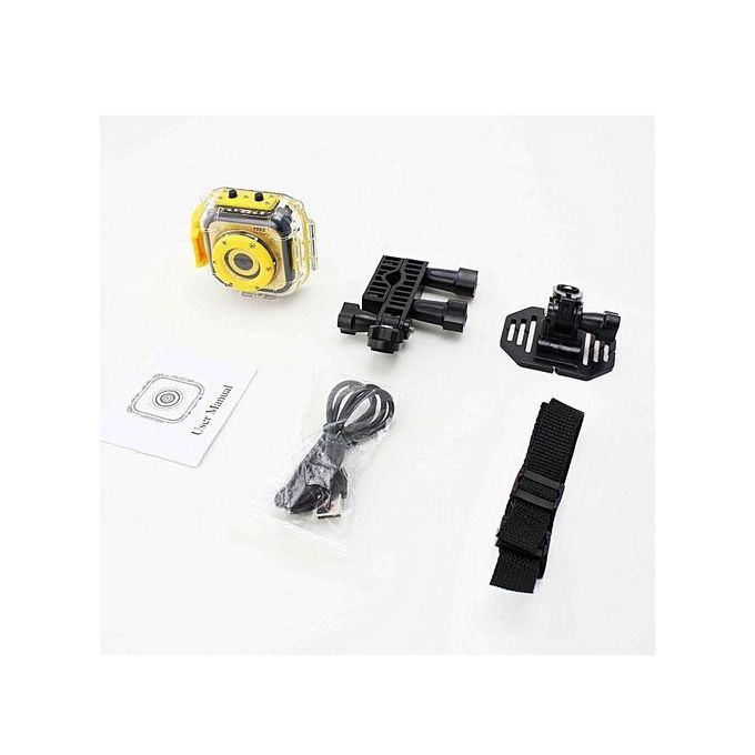 Children Kids Camera Waterproof Digital Video HD Action Camera 1080P Sports Camera Camcorder DV For Boys Girls Birthday Holiday Gift Learn Camera Toy 1.77'' LCD Screen (Yellow)