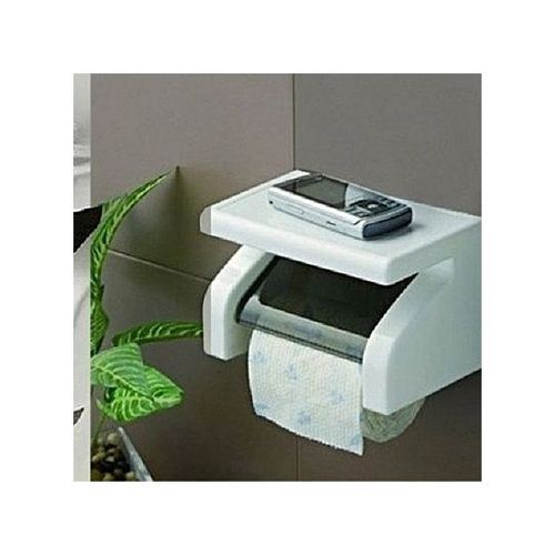 3 Bathroom Shelf, Tissue Holder & Free Toothpaste Dispenser