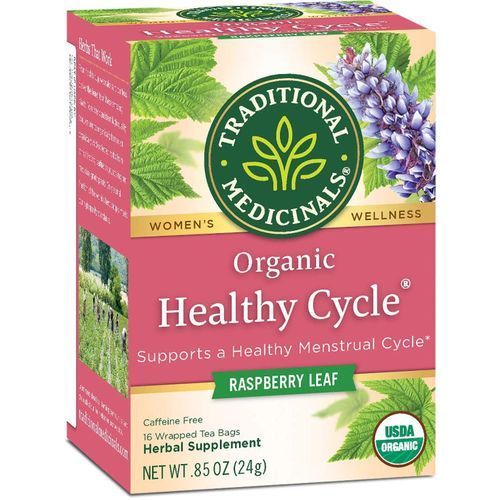 Medicinals Healthy Cycle, 16 Wrapped Tea Bags, 0.85 Oz (Raspberry Leaf)