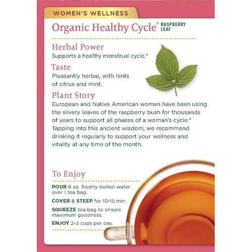 Medicinals Healthy Cycle, 16 Wrapped Tea Bags, 0.85 Oz (Raspberry Leaf)