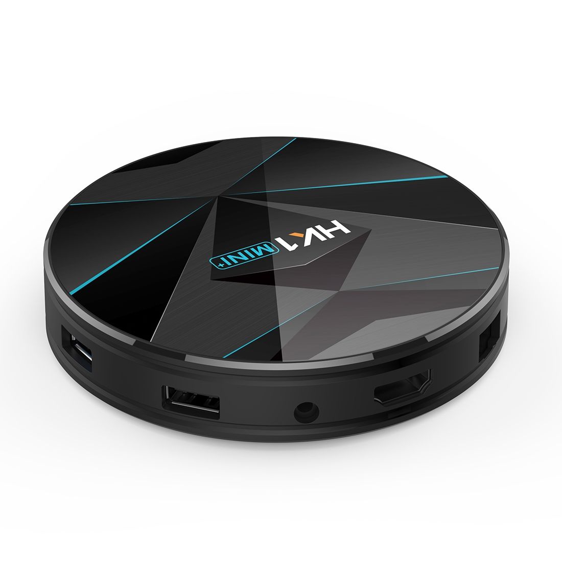 HK1MINI+ 4K HD Smart TV BOX,Android 9.0,RK3318 Quad-Core 64bit Cortex-A53 ,2GB+16GB, Support TF Card, HDMI, WIFI, AV, LAN, USB (Black)