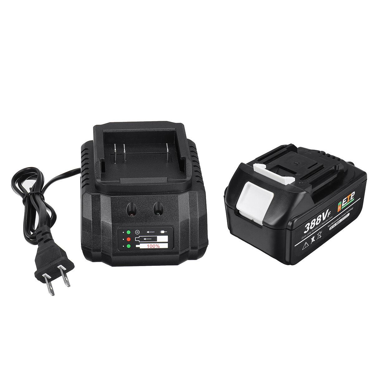 Drillpro 3000mAh 18V Lithium Battery Li-ion Battery Replacement with Charger for Electric Wrench Tools
