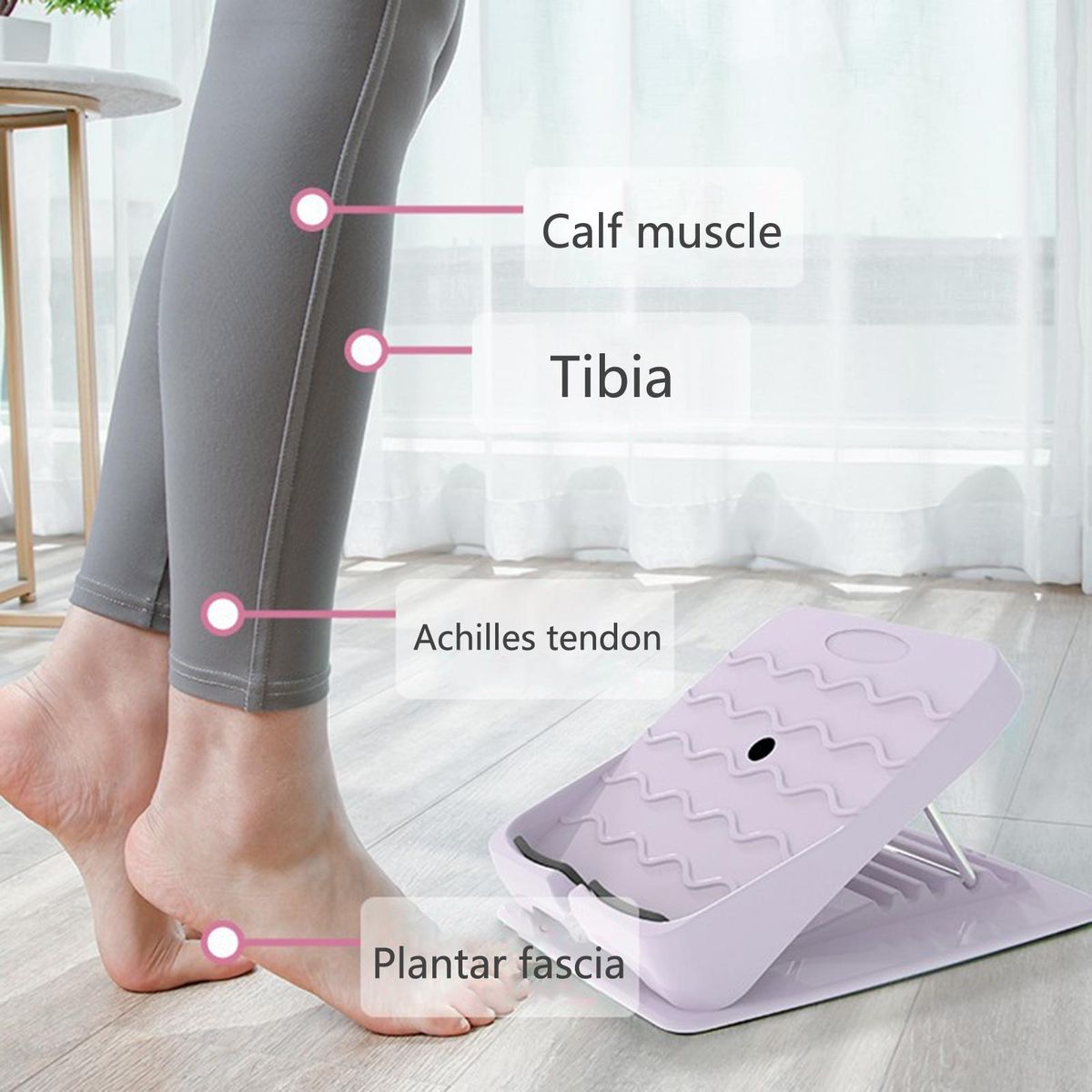 Inclined Pedal Fitness Ankle Foot Incline Board Purple