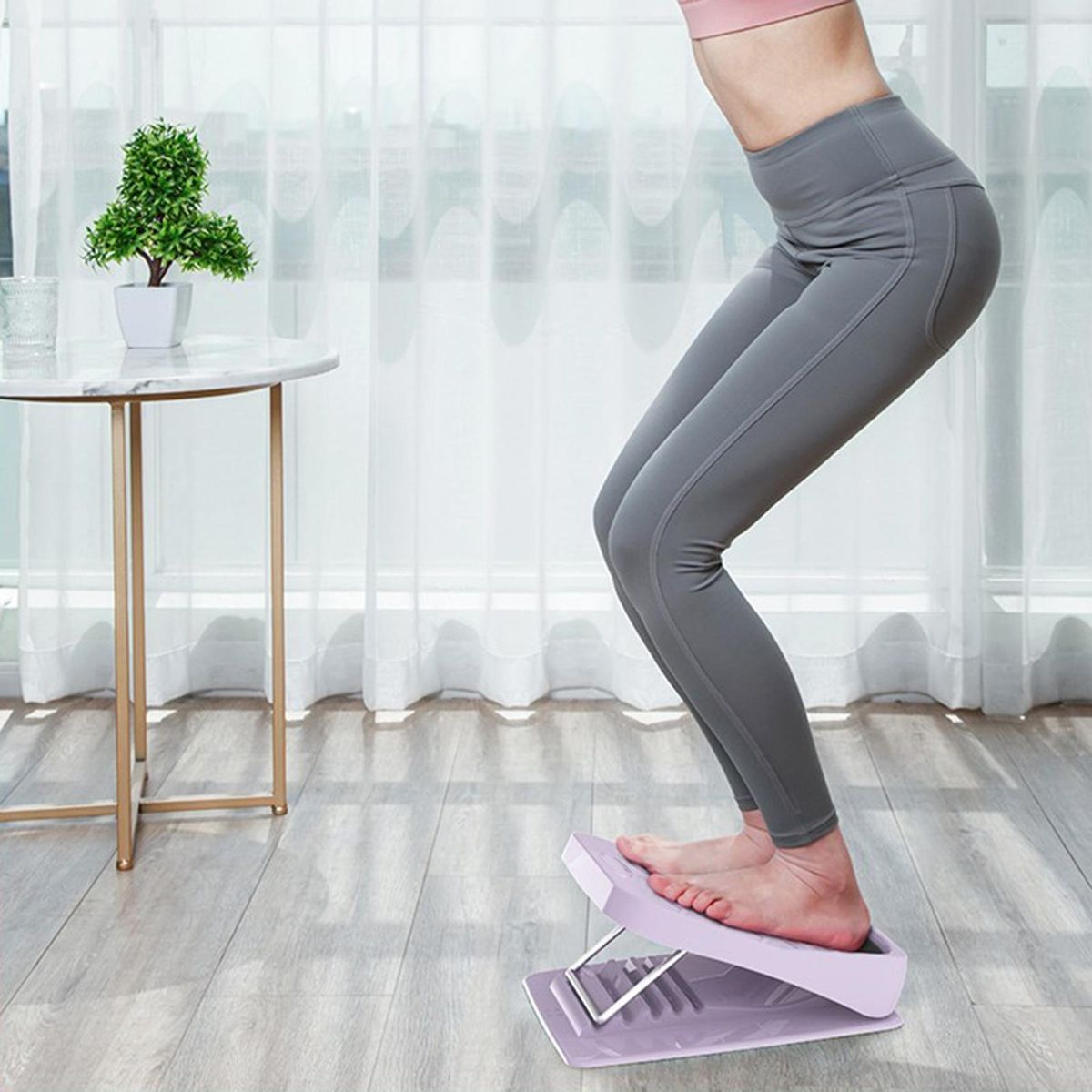 Inclined Pedal Fitness Ankle Foot Incline Board Purple