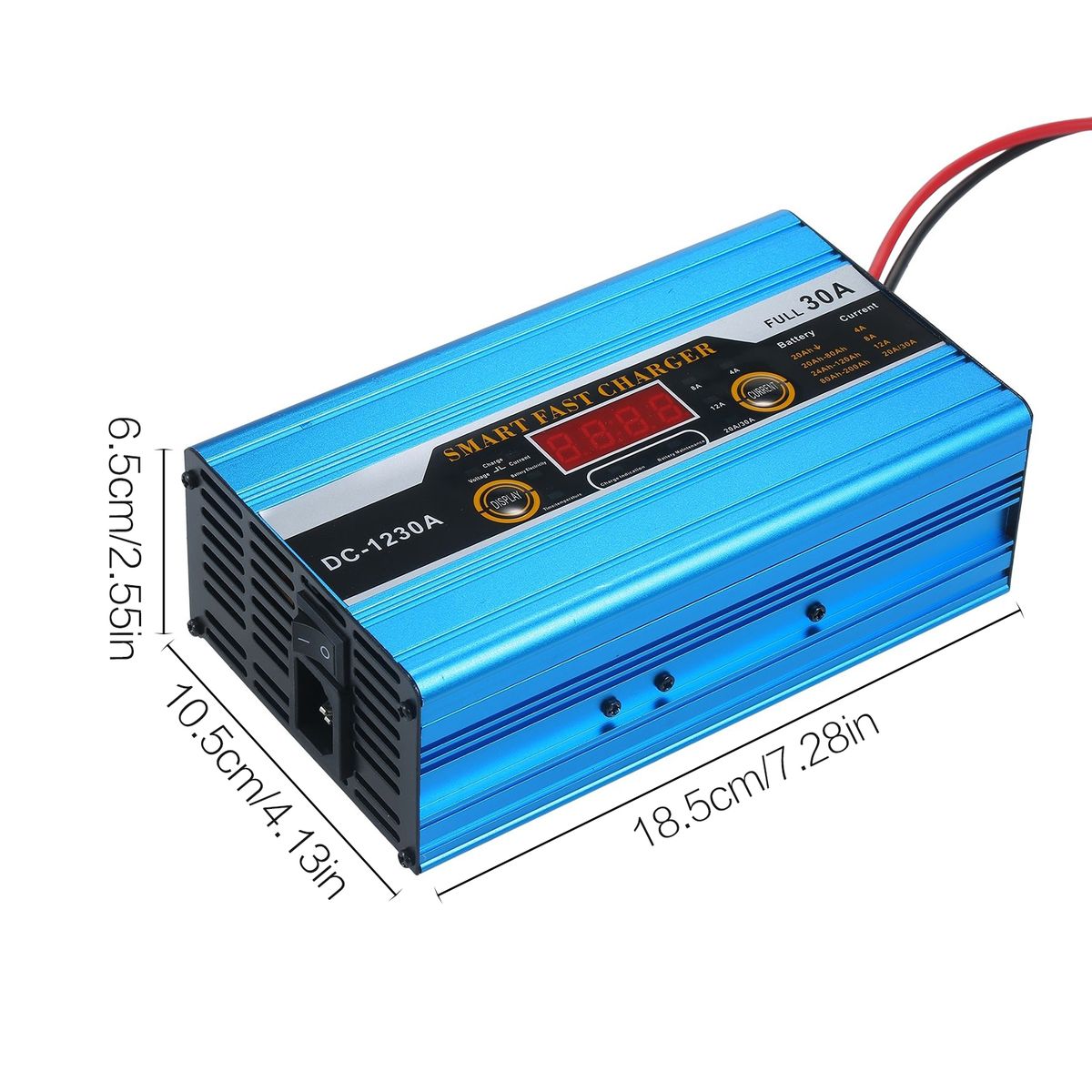 Smart Fast Charger 12V 30A Battery Charger With Digital LCD
