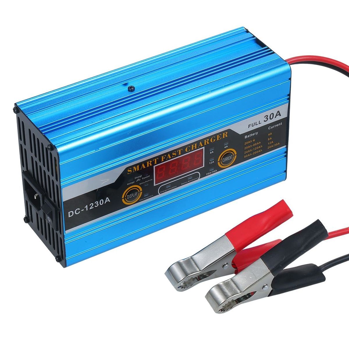 Smart Fast Charger 12V 30A Battery Charger With Digital LCD