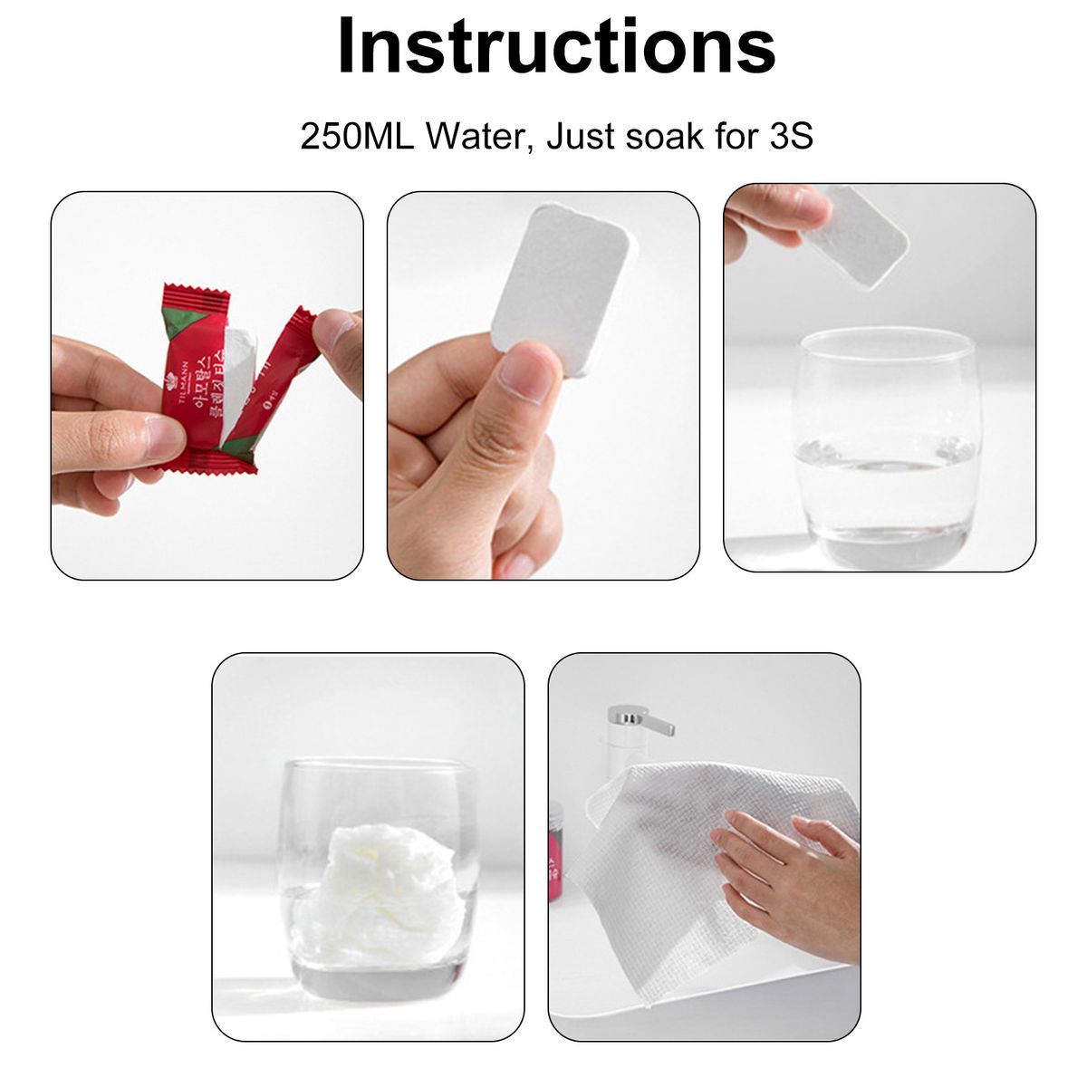 20PCS Disposable Compressed Face Towel Mini Portable