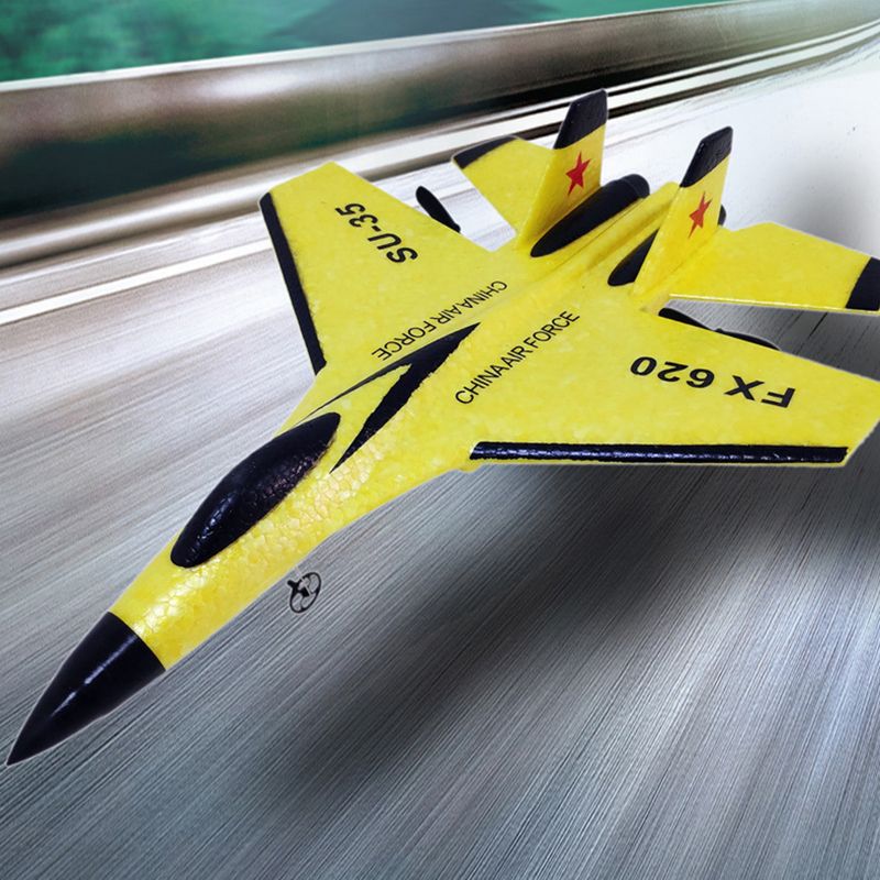 FX-620 SU-35 RC Remote Control Airplane 2.4G Remote Control Fighter Hobby Plane Glider Airplane EPP Foam LED RC Plane Kids Toys