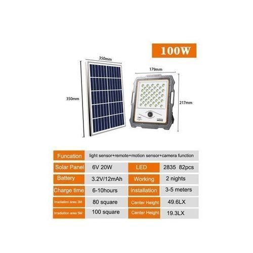 Solar Flood Lights With CCTV CAMERA 100W