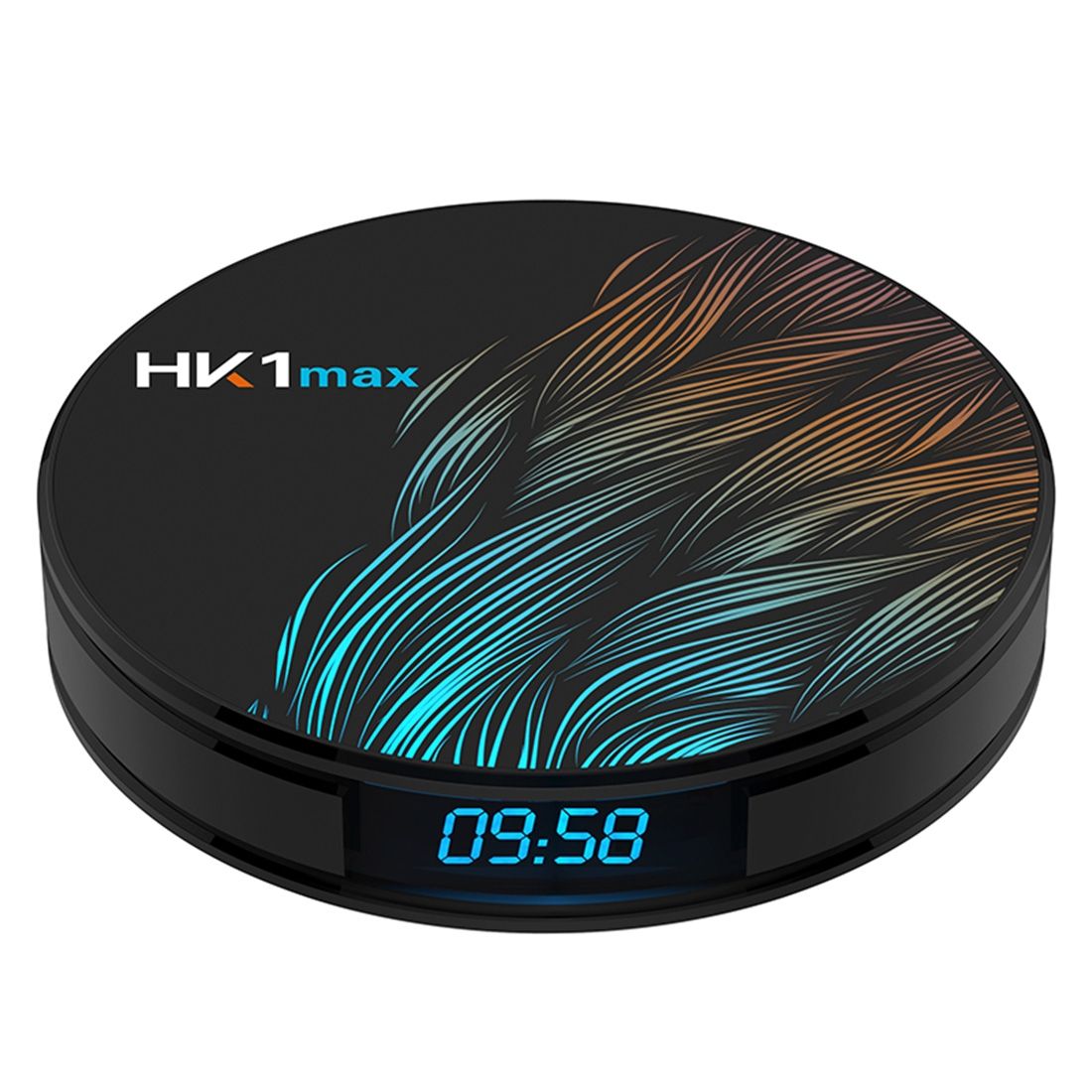 HK1max 4K UHD Smart TV Box With Remote Controller, Android 9.0 RK3328 Quad-Core 64bit Cortex-A53, 4GB+64GB, Support Dual Band WiFi & AV & HDMI & RJ45 & TF Card (Black)