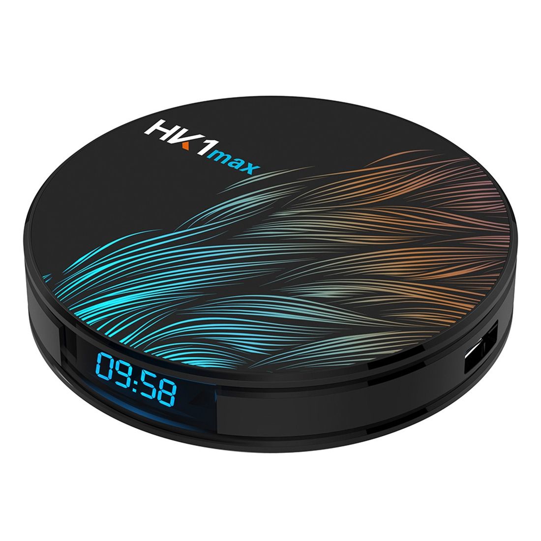 HK1max 4K UHD Smart TV Box With Remote Controller, Android 9.0 RK3328 Quad-Core 64bit Cortex-A53, 4GB+64GB, Support Dual Band WiFi & AV & HDMI & RJ45 & TF Card (Black)