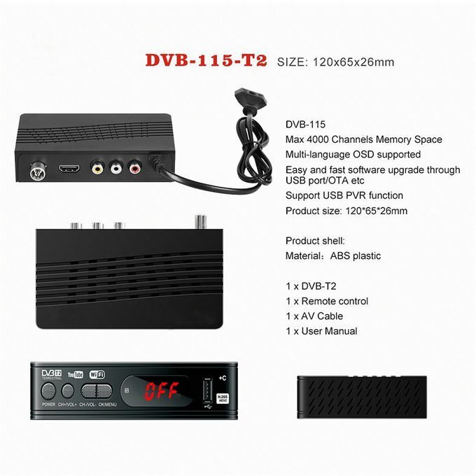 Tv Tuner Dvbs T2 Vga For Monitor Adapter Satellite Decoder