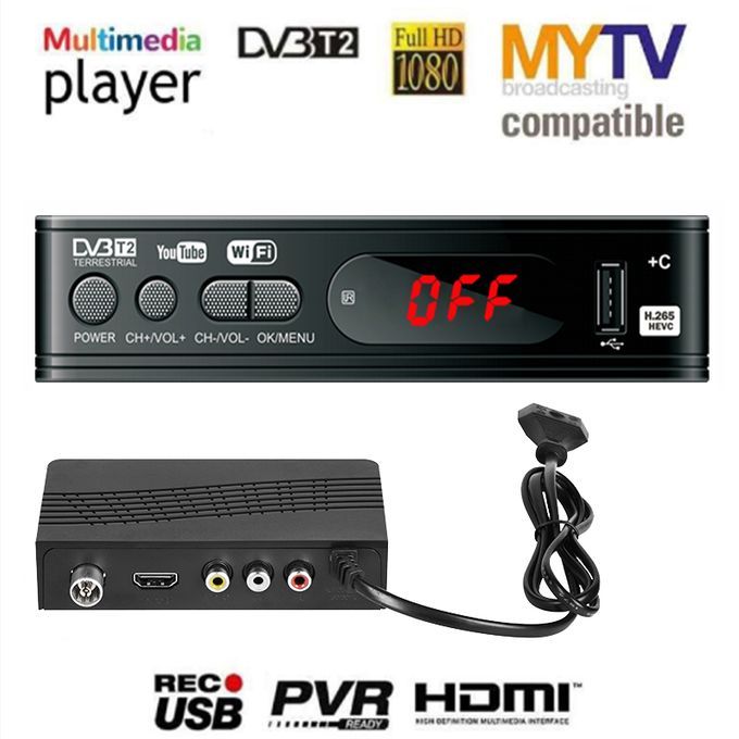 Tv Tuner Dvbs T2 Vga For Monitor Adapter Satellite Decoder