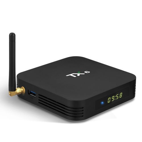 TX6 4K UHD Smart TV Box With Remote Controller, Android 7.1 Allwinner H6 Quad Core ARM Cortex-A53 1.5 GHz, 4GB+32GB, Support  Dual Band WiFi & HDMI & RJ45 & TF Card & SPDIF (Black)