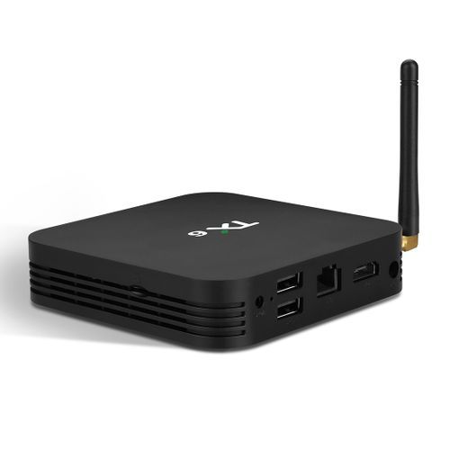 TX6 4K UHD Smart TV Box With Remote Controller, Android 7.1 Allwinner H6 Quad Core ARM Cortex-A53 1.5 GHz, 4GB+32GB, Support  Dual Band WiFi & HDMI & RJ45 & TF Card & SPDIF (Black)