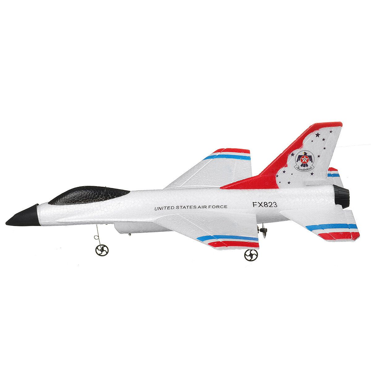 （2.4G RC Remote Control）Foam Airplane Plane Kids Flying Powered Plane Toy Plane Glider Jet Fighter Warcraft Model Indoor Outdoor Sports Toy For Kids Children Gifts White