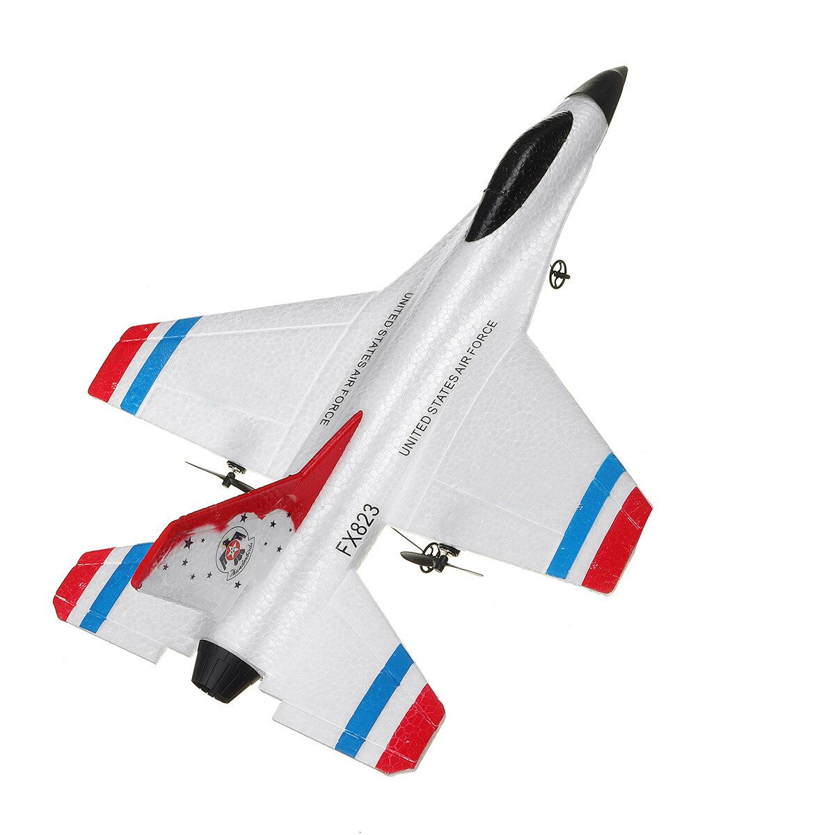（2.4G RC Remote Control）Foam Airplane Plane Kids Flying Powered Plane Toy Plane Glider Jet Fighter Warcraft Model Indoor Outdoor Sports Toy For Kids Children Gifts White
