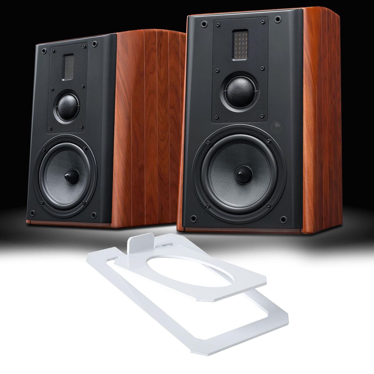 Desktop Speaker Stand Tilted Non Slip Studio Monitor White