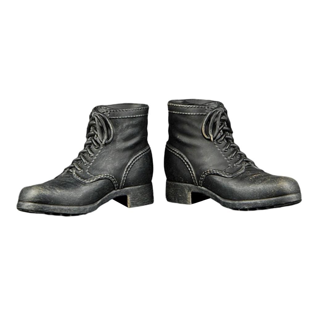 1/6 Male Soldier Lace Up  Boot For 12inch DID A 8x4cm