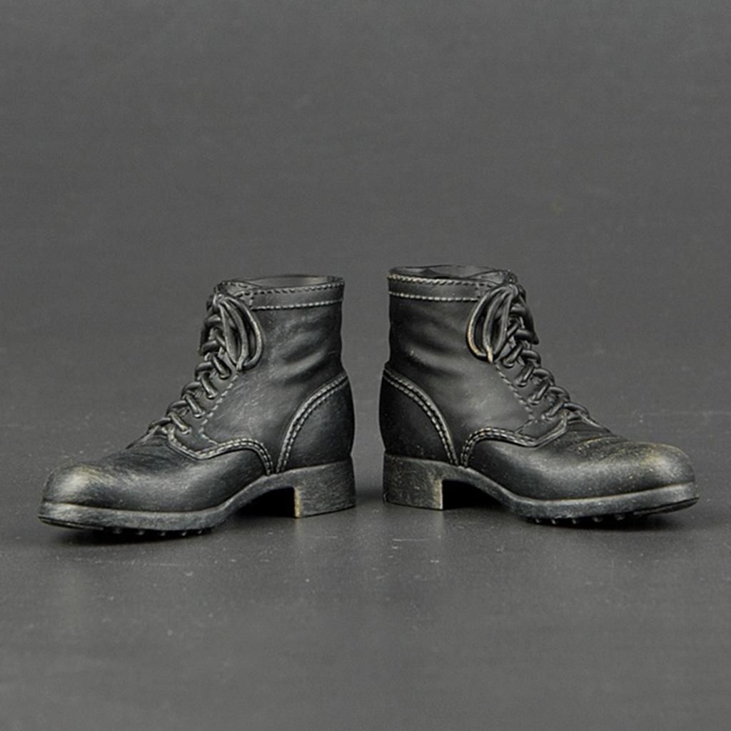 1/6 Male Soldier Lace Up  Boot For 12inch DID A 8x4cm