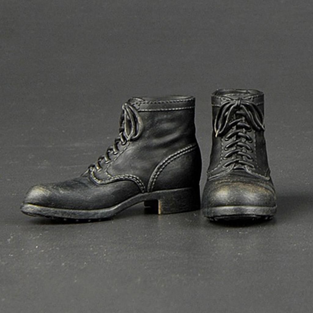 1/6 Male Soldier Lace Up  Boot For 12inch DID A 8x4cm