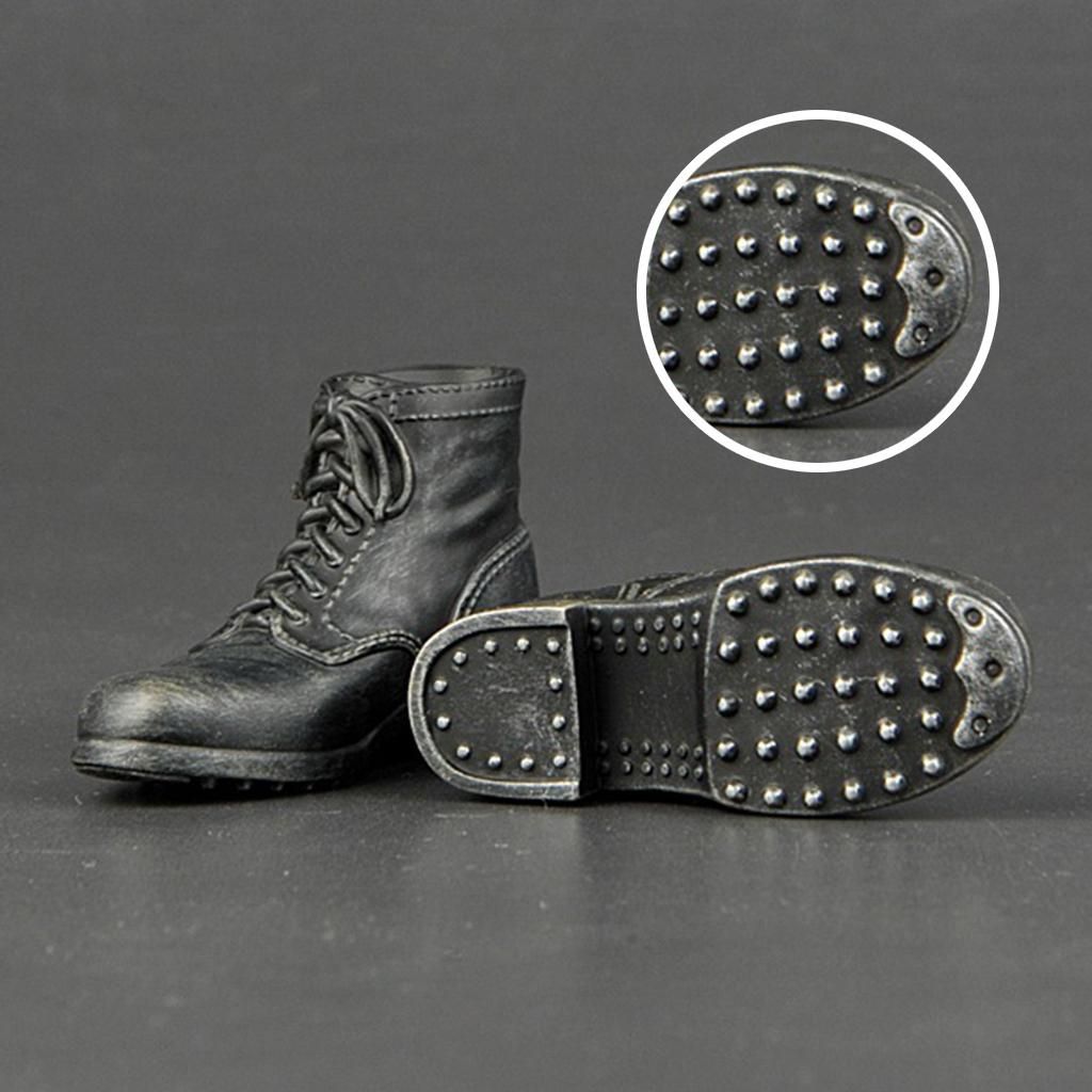 1/6 Male Soldier Lace Up  Boot For 12inch DID A 8x4cm