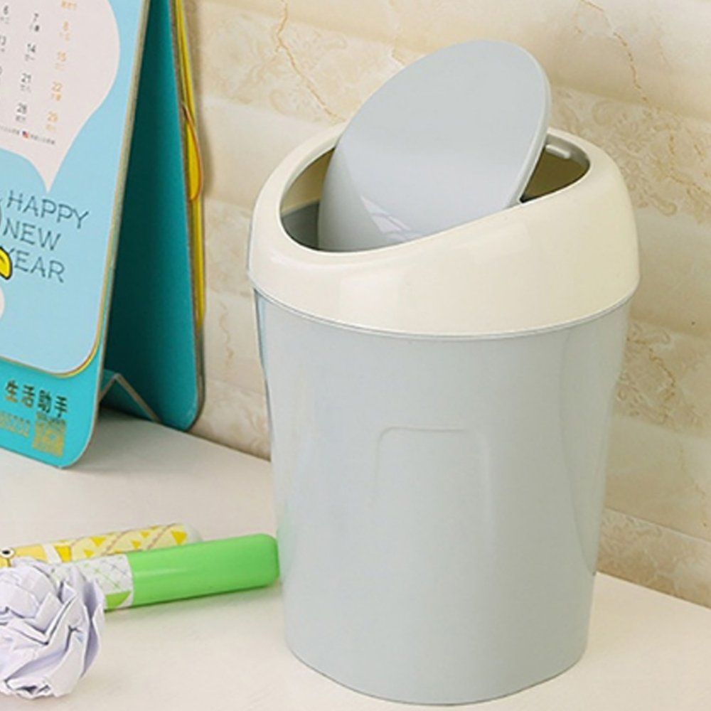 Plastic Desktops Mini Kitchen Living Room Trash Can Living Room Organizer Green