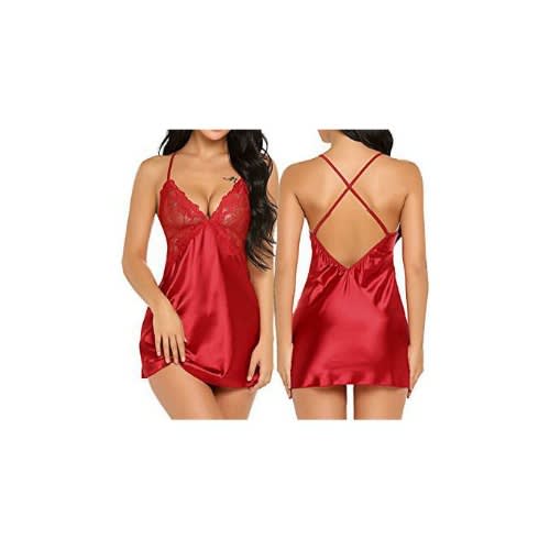 Women's Lingerie Night Gown - Red
