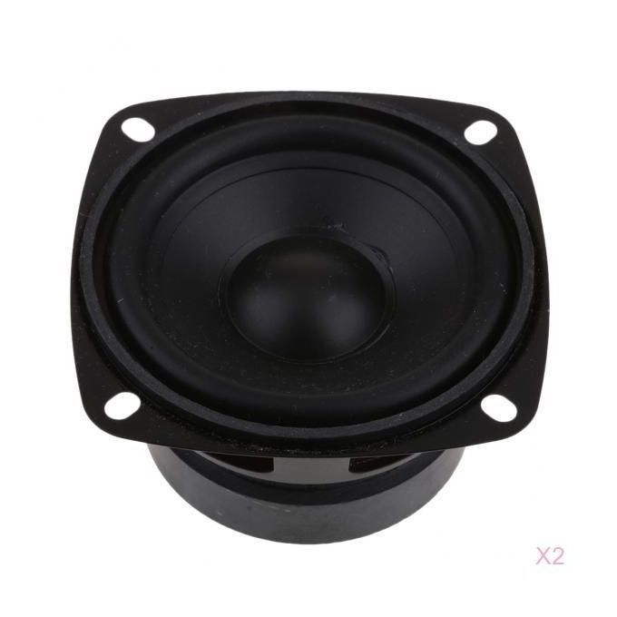 2 Pieces 3 Inch Audio Woofer Bass Speaker 20 Watt Square Speaker High