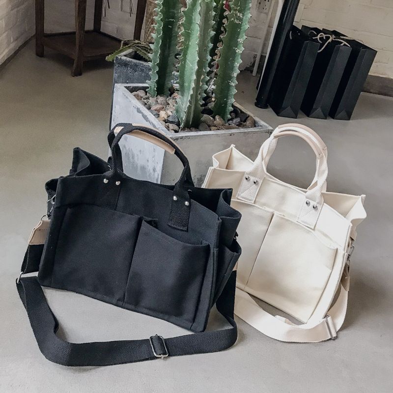 Canvas Bag Female Korean Ins Simple And Versatile
