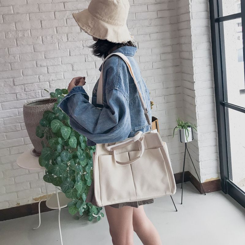 Canvas Bag Female Korean Ins Simple And Versatile