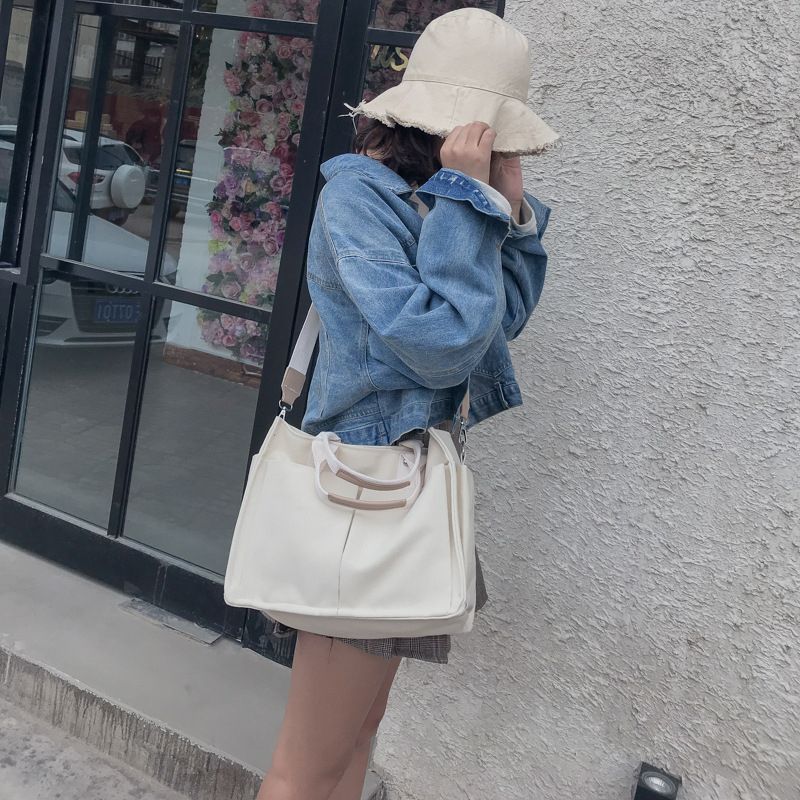 Canvas Bag Female Korean Ins Simple And Versatile