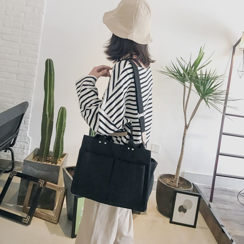 Canvas Bag Female Korean Ins Simple And Versatile