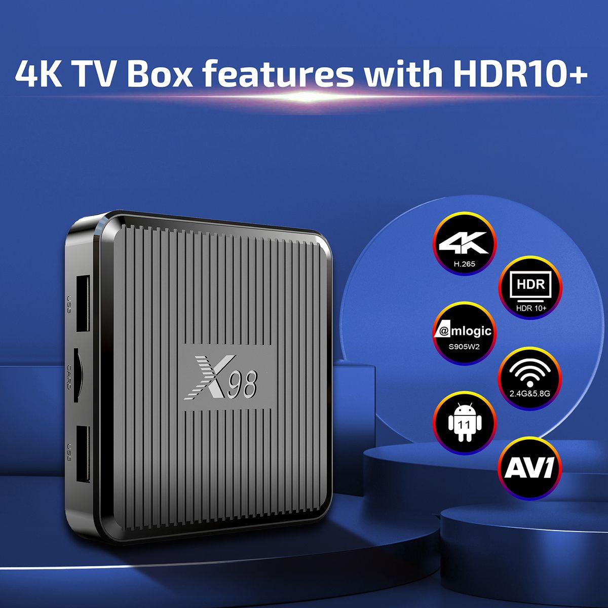 Smart TV-Box 5G Dual Frequency Amlogic S905W2 Quad Core WiFi TV Set Top Box 1