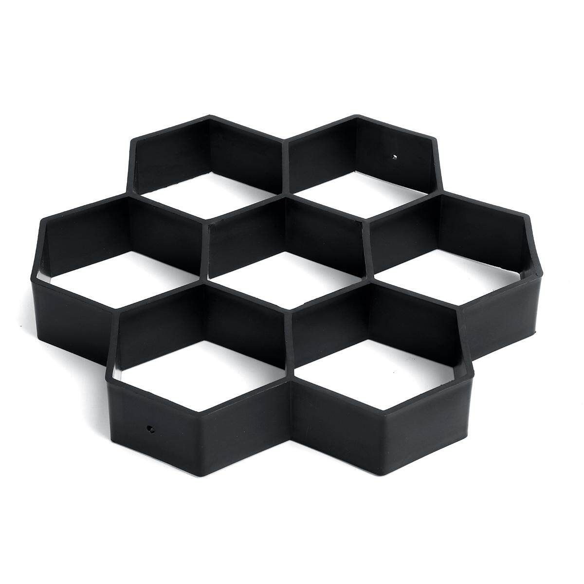 Reusable DIY Hexagon Path Floor Maker Mold Garden Lawn Paving Brick Cement Mould