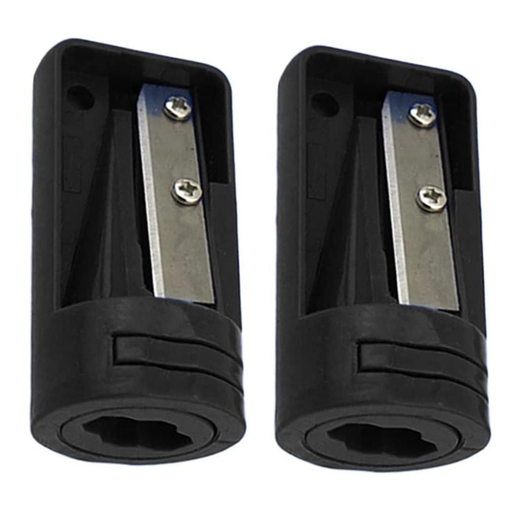 2 Pcs Creative Multi-Functional Woodworking Pencil Sharpener, Candy-Colored Single-Hole Pencil SharpenerBlack