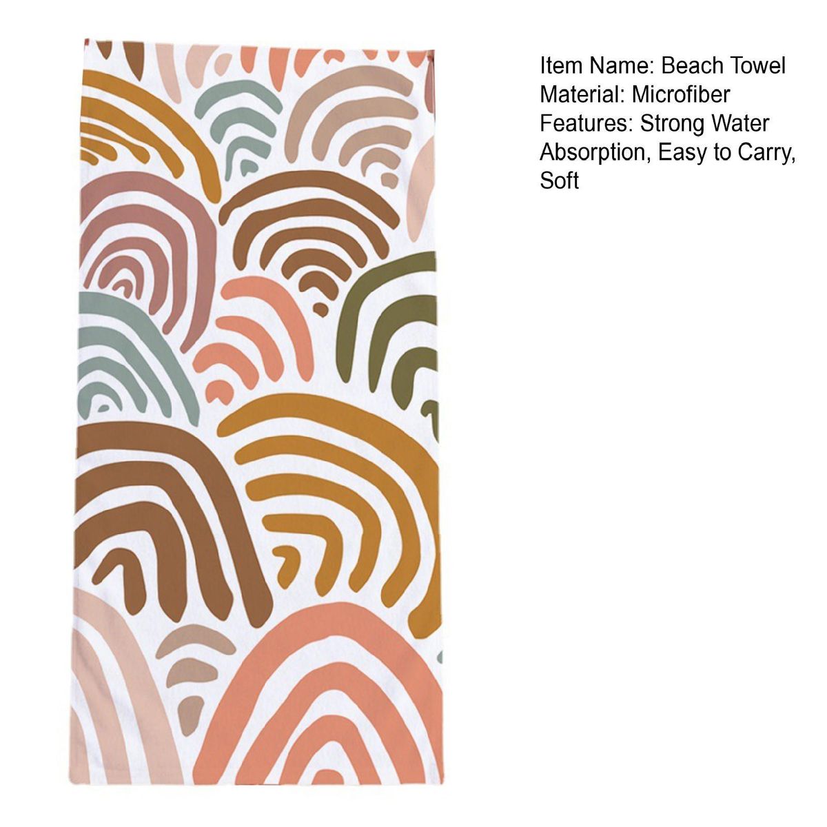 Shower Towel Soccer Print Beach Towel Blanket H