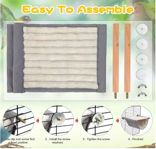 Parrot Pet Hamster Nest Warm Hammock Removable Washable