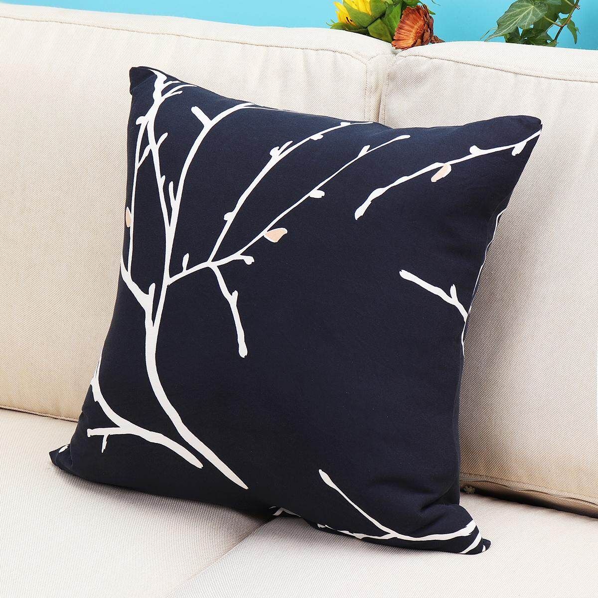 1/2/3/4 Seater White Branch Sofa Cover Chair Couch Protect Loveseat Slipcover Stretch Elastic Big Drawing Room 1 X Pillow Cover