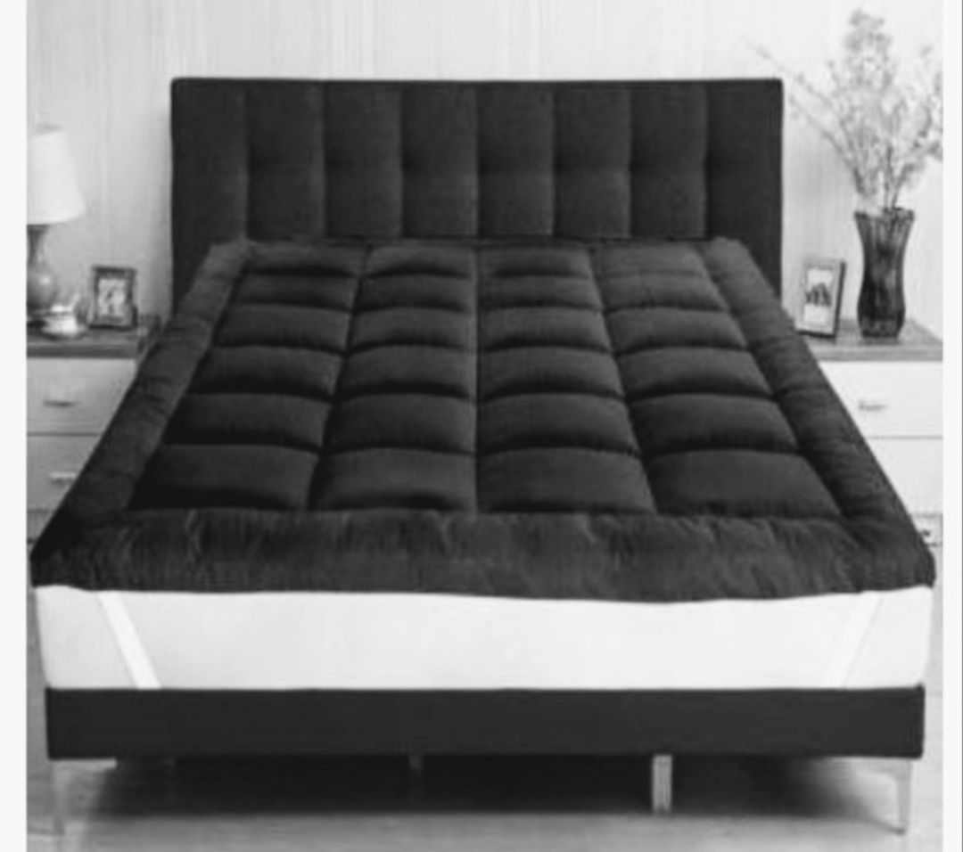 Matured / Quality Mattress Topper-Extra Tick- Black