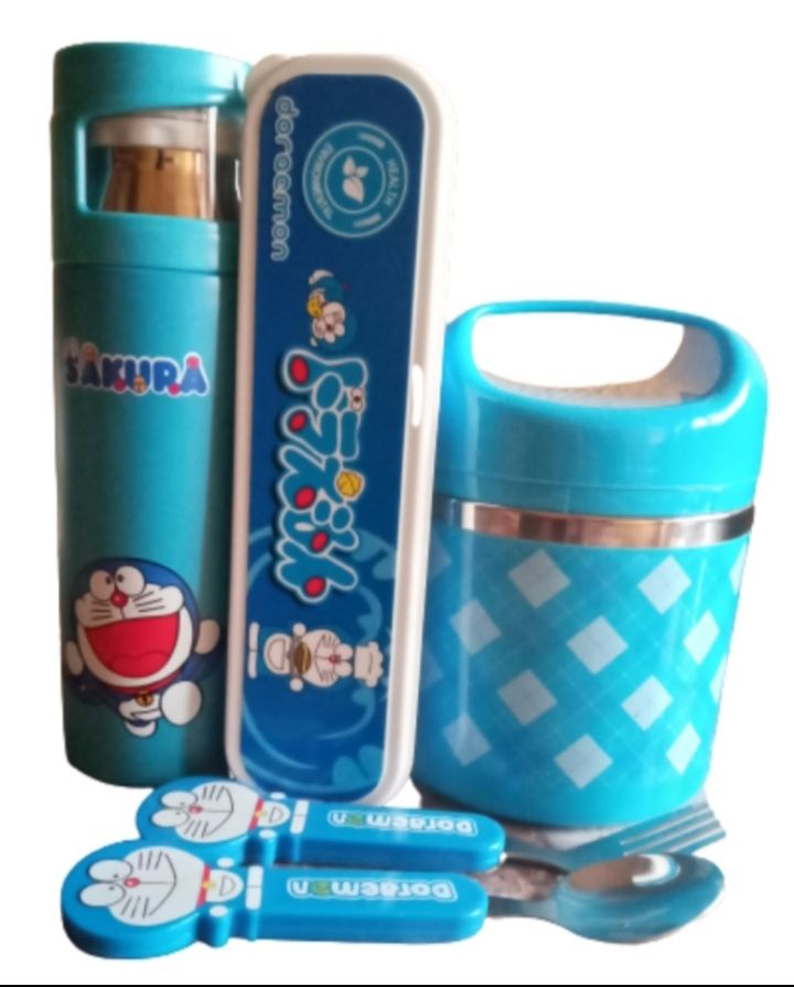 Children Food And Water Flask 3 In 1